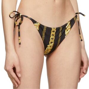 Versace Black Chain Bikini Bottoms